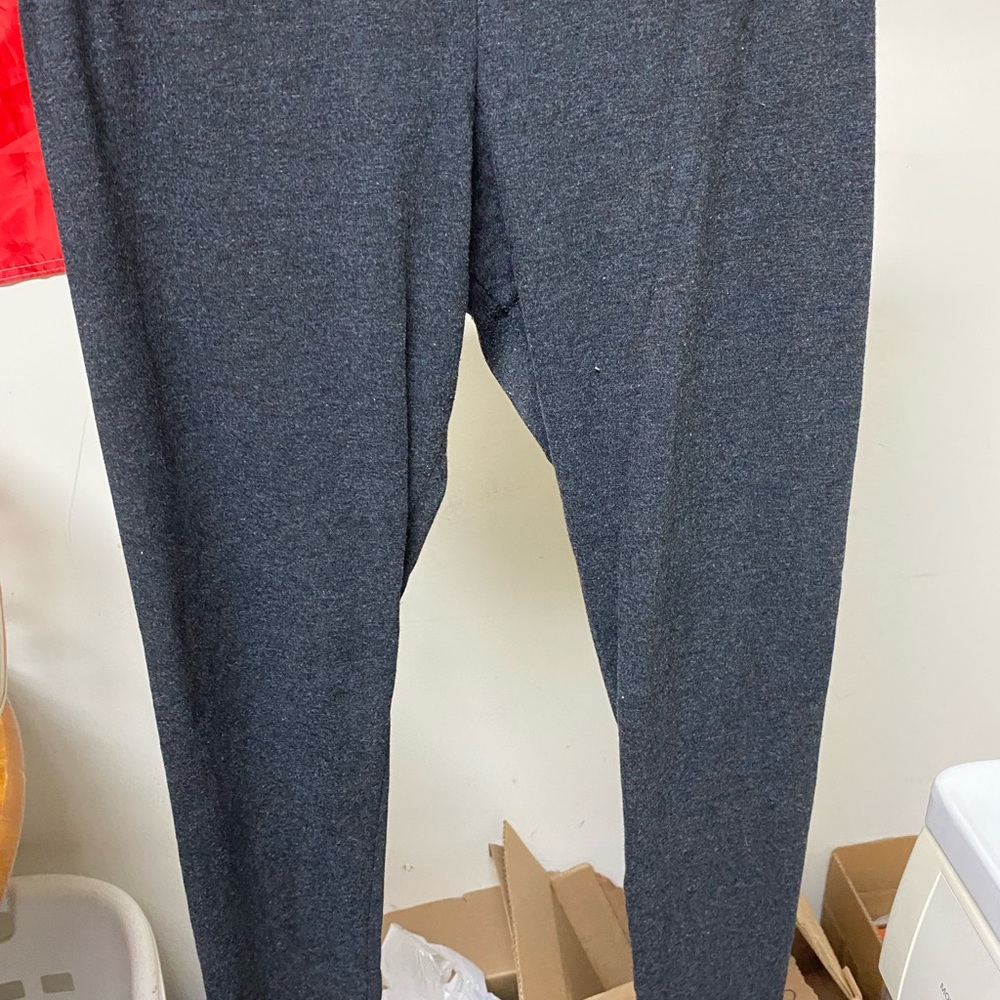 Grey basic leggings cotton. L